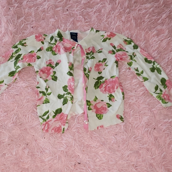 Other - Pink flower thin sweater